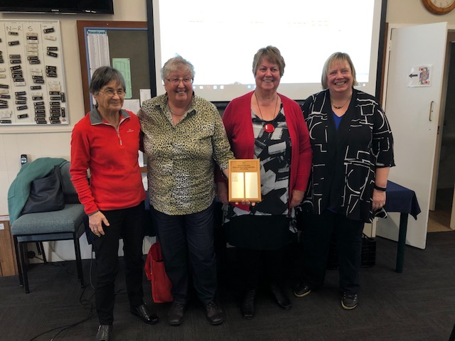 Tauranga Open IP winners: From L, Julie Sheridan, Karen Martelletti, Judy Pawson and Kate Terry